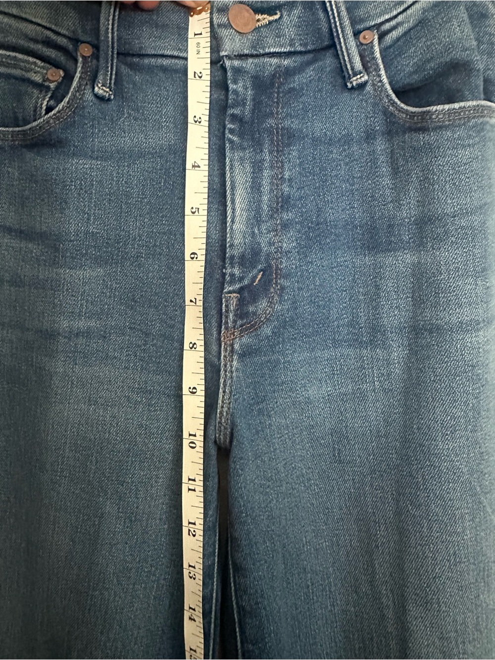 MOTHER The Roller Fray Wide Leg Jeans – Work Hard Play Hard – Size 25 - Picture 8 of 10